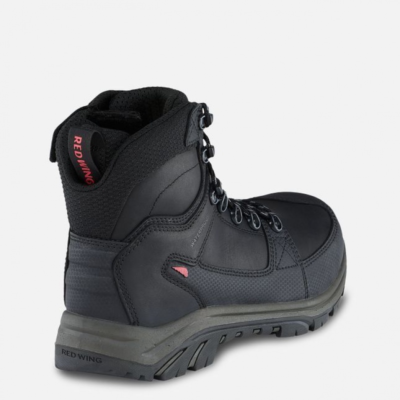 Red Wing Tradesman 6-inch Side-Zip Impermeables Seguridad Puntera Boot Negros Grises | HBK-361790