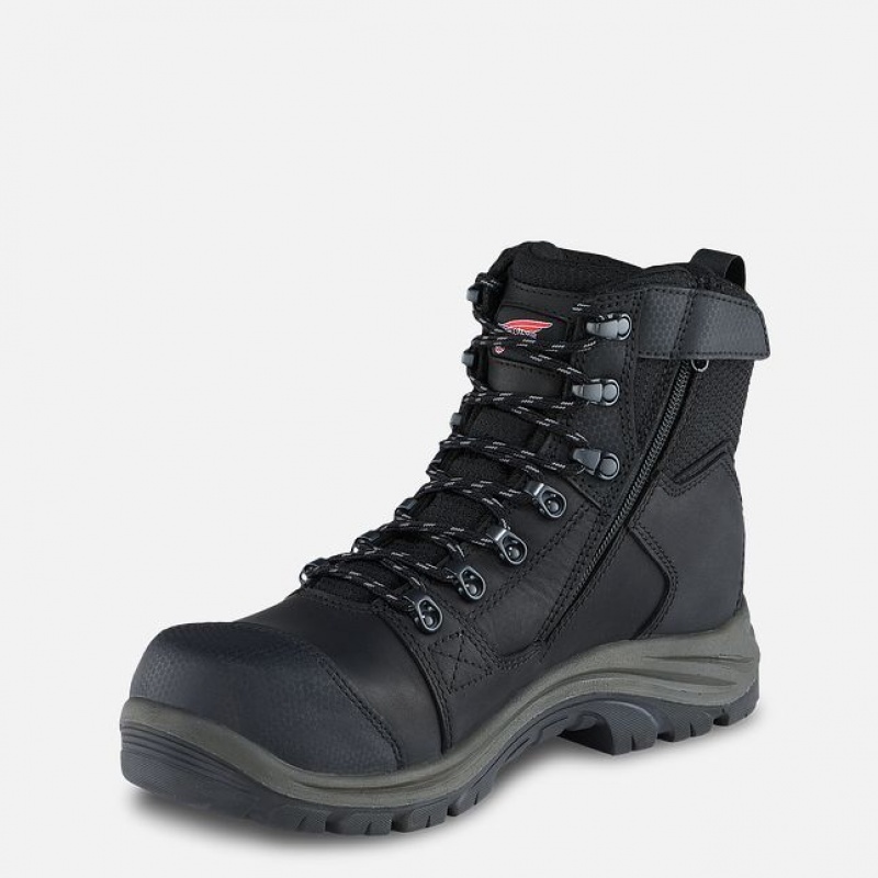 Red Wing Tradesman 6-inch Side-Zip Impermeables Seguridad Puntera Boot Negros Grises | WXT-842073