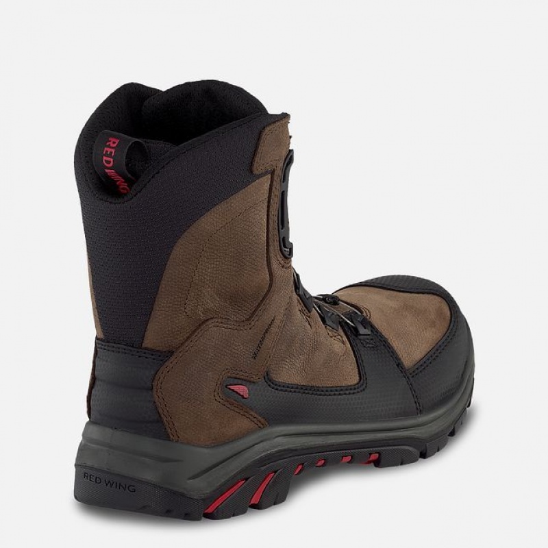 Red Wing Tradesman 8-inch BOA Impermeables CSA Seguridad Puntera Boot Negros Rojos | EXU-190765