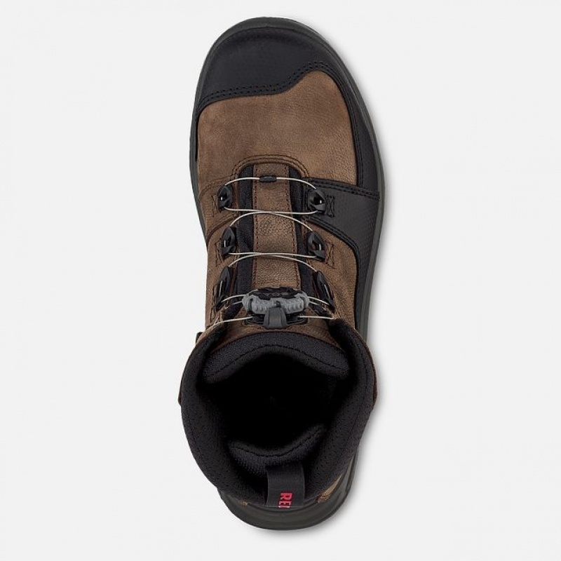 Red Wing Tradesman 8-inch BOA Impermeables CSA Seguridad Puntera Boot Negros Rojos | EXU-190765