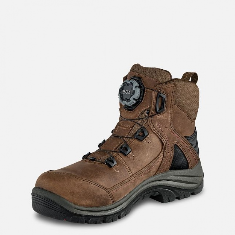 Red Wing Tradeswoman 6-inch Impermeables Seguridad Puntera Boot Negros Vino | UEM-578342