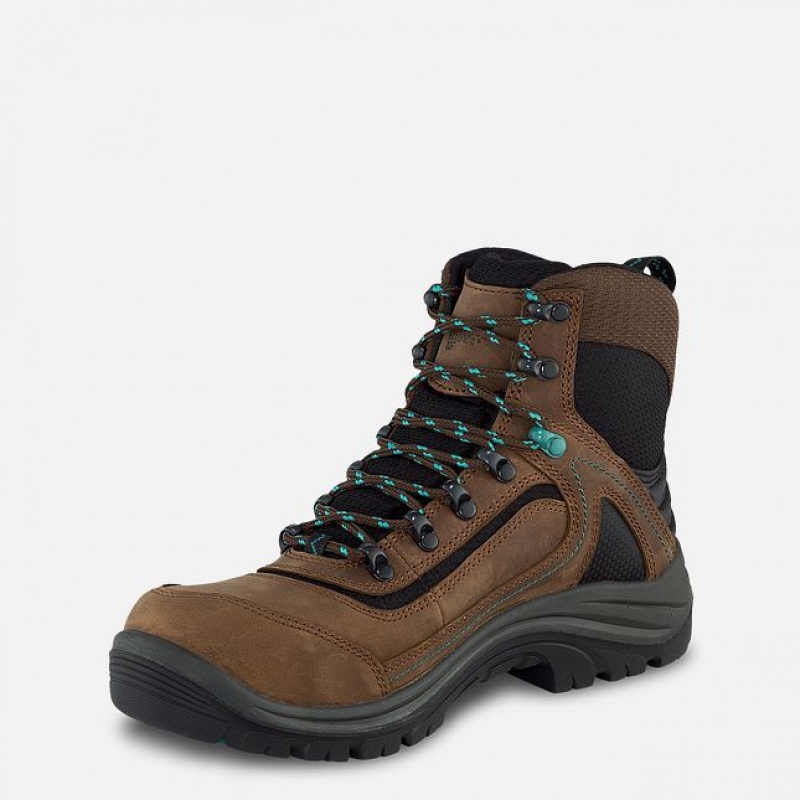 Red Wing Tradeswoman 6-inch Impermeables Seguridad Puntera Boot Negros Turquesa | BKI-298563