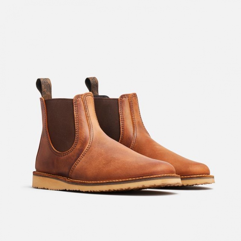 Red Wing Weekender Chelsea 6-Inch Boot in Copper Rough & Tough Cuero Cobra | LWD-467980